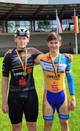 Die Venusberger Medaillengewinner Fabrice Scheffler (links) und Colin Rudolph. 