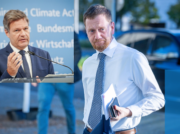 Bei der Tagung des sächsischen Kabinetts in Berlin lobte Michael Kretschmer (CDU) die Arbeit des Bundeswirtschaftsministers. 