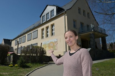 Die Kita „Spatzennest“ wird umgebaut. Im Bild die Leiterin Nora Köppa.