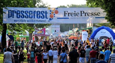 Das Pressefest 2014: Damals kamen 100.000 Besucher in den Chemnitzer Küchwald.