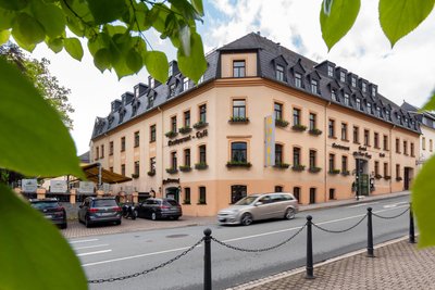 Das Hotel „Weißes Roß“ in Marienberg ist Veranstaltungsort für das „Bürgergespräch Medienvertrauen“.