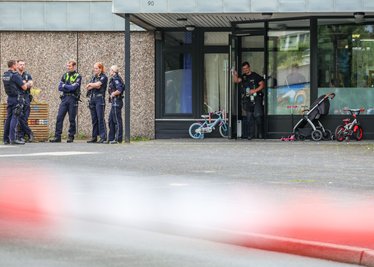 Der Bereich um den Tatort wurde weiträumig abgesperrt. 