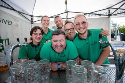 So viel Zeit zum Verschnaufen hatte das Sternquell-Team beim Ausschank nur selten.