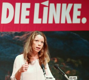 Neue Chefin der Linken in Sachsen: Antje Feiks.
