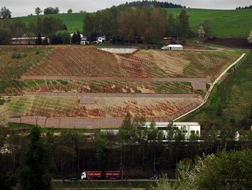 Blick auf den sanierten Wismut-Altstandort