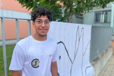 Amadeus Zamora Gonzalez ist Schüler am Sportgymnasium und organisiert mit anderen einen Aktionstag zum Weltfriedenstag am 1. September.