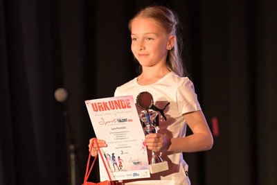 Sport-Talentewahl in Oelsnitz: In der Kategorie der Mädchen belegte Lara Rudolph den dritten Platz.