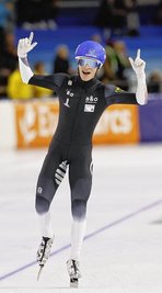 Felix Maly nach seinem Sieg im Massenstart-Halbfinale im norwegischen Stavanger. 