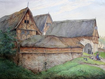 Ernst Ferdinand Oehme (1797-1855) Bauerngehöft