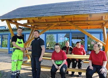 Die neue Waldschänke für das Team der Vogtlandwerke in Stelzen. 