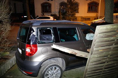 Bei dem missglückten Einparkmanöver fuhr die 61-Jährige auch einen hölzernen Sichtschutz und eine Mülltonne um.