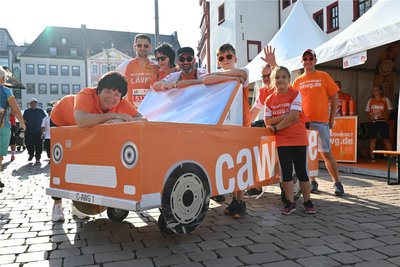 Die CAWG hat sich einen Trabi gebastelt.