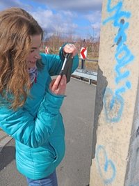 Malina Gräser entdeckt selbst in einem Graffito eine gewisse Ästhetik.