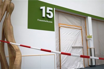 Noch laufen die Bauarbeiten auf der neuen Station für Frauenheilkunde.