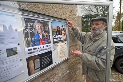 Kirchgemeindemitglied Michael Pönisch freut sich schon auf das Konzert mit Rudy Giovannini in Wegefarth.