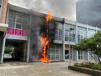 Flammen sorgten am Mittwoch im Chemnitzer Stadtzentrum für Aufsehen.