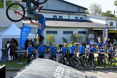 Bikeday an Hochschule Mittweida im Mai in Mittweida mit Sportlern der HSG.