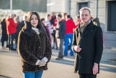 Rasha Nasr, Bundestagsabgeordnete der SPD, und Marco Böhme, Landesvorsitzender der Linken, signalisierten in Stollberg ihre Unterstützung.