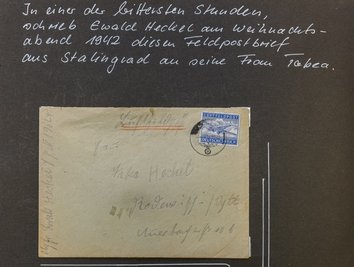 Der Heiligabend-Brief von Ewald Heckel an seine Frau Tabea in Rodewisch. 