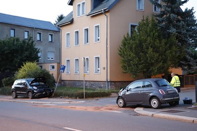 Am frühen Donnerstagmorgen kam es in Grüna zu einem Unfall zwischen zwei Pkw.