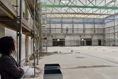 Innen wird sich die neue Halle in der Mitte zweiteilen lassen.