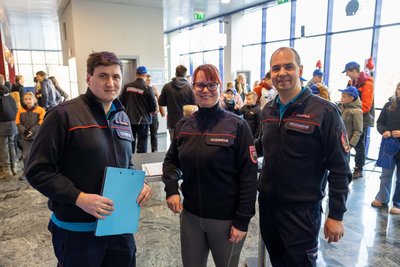 Roy Schlesinger (von links), Emily Wisniewski und Daniel Rost haben den Kinotag organisiert.
