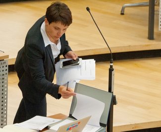  Sie ist bereits die mit Abstand prominenteste Abgeordnete - obwohl die AfD-Bundeschefin Frauke Petry (40) erst seit einem Jahr im Landtag sitzt. 