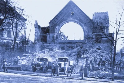 Symbol für Vernichtung und Vertreibung der Juden aus Chemnitz ist die Zerstörung der einstigen Synagoge am Stephansplatz.