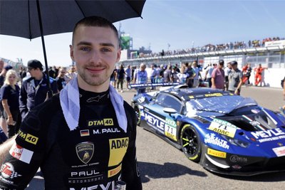 Heimspiel in der DTM: Der Dresdner Maximilian Paul, der im Lamborghini antritt, hatte den größten Fanclub am Sachsenring dabei.