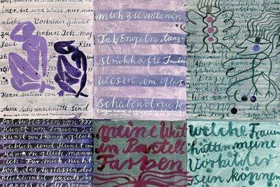 Auszug aus dem Tagebuch von Tabea Heinicker, in dem sie Fragen nach der Situation von Frauen in der Kunst stellt.
