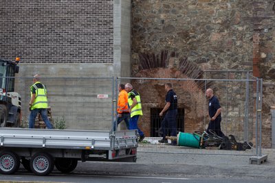 Am Schlosshang waren viele Experten im Einsatz.