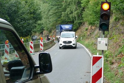 Zwischen Zschopau und Scharfenstein müssen Fahrer Geduld aufbringen, wenn die Ampel auf Rot schaltet.