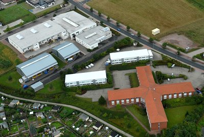 Das Gelände des Technologiepark Mittweida von oben.