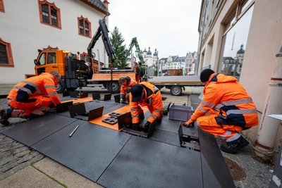 Die mobilen Sperren können von den Bauhof-Mitarbeitern ohne großes Spezialwissen montiert werden.