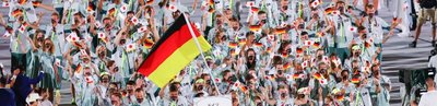Einmarsch der deutschen Delegation zur Eröffnungsfeier der Olympischen Spiele am vergangenen Freitagabend in Tokio. 