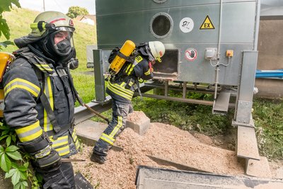 Die Feuerwehr ist zu einem Silobrand in Olbernhau ausgerückt. 