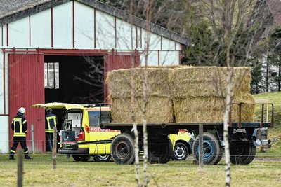 Zwischen 350 und 500 Kilogramm schwer ist ein solches Strohpaket. 