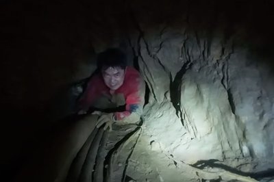 Die Retter mussten sich durch extrem enge Tunnel kämpfen.