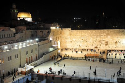 Jerusalem mit Felsendom und Klagemauer.