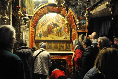 Die Geburtsgrotte in Bethlehem ist ebenfalls ein Reiseziel von Markus Gille und Eckardt Mildner.