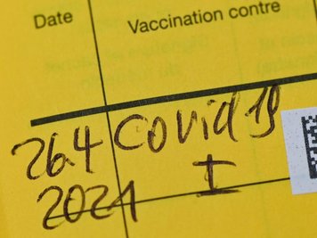            Eintrag einer Erstimpfung gegen das Coronavirus.
