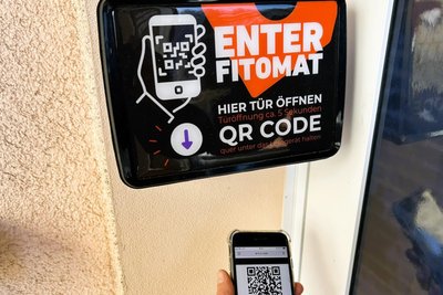 Per QR-Code öffnen die Nutzer die Tür des Fitnessstudios in Augustusburg.