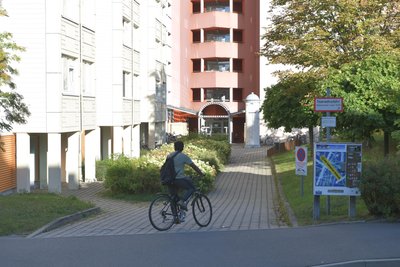 Studentenwohnheim in der Agricola-Straße in Freiberg.
