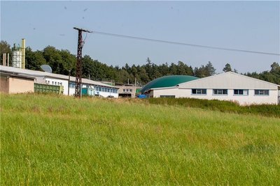 Auf dem Gelände der ehemaligen Milchviehanlage Helmsgrün gibt es heute mehrere Firmen. Dort existiert auch eine Biogasanlage. 