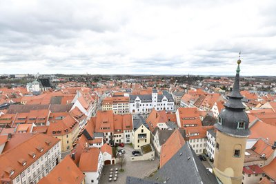 Eine Station der Tour ist die Petrikirche in Freiberg.