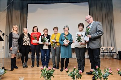 Im Bürgersaal wurden verdiente Mitstreiter des Hospizes gewürdigt. Rechts Vereinschef Steffen Jankowski. 