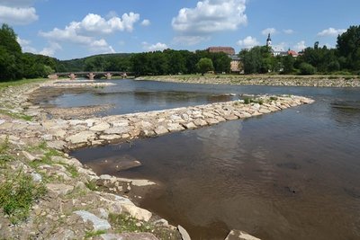 Idyllisch und einladend wirkt der Uferbereich der Zwickauer Mulde bei Wechselburg in Mittelsachsen. Doch auch dieser Fluss erreicht - wie 96 Prozent der sächsischen Oberflächengewässer - nicht die von der Europäischen Union geforderte Wasserqualität.
