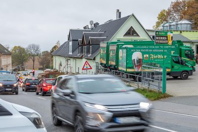 Die Brauerei Fiedler ist im Scheibenberger Ortsteil Oberscheibe direkt an der B101 zu finden.