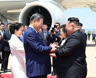 Es ist das erste Mal seit sieben Jahren, dass Chinas Staatschef Xi Jinping die nordkoreanische Hauptstadt besucht.