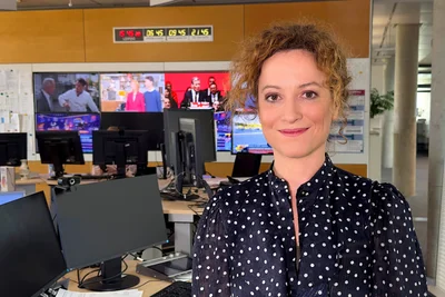 MDR-Chefredakteurin Julia Krittian im Newsroom des MDR im MDR-Gebäude in Leipzig.  